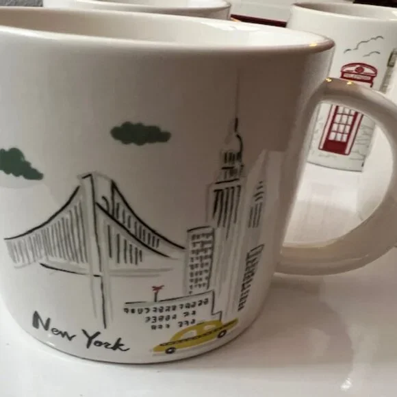 Set of 4 Pottery Barn Mugs - Picture 2 of 4